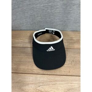 Adidas Kids Aeroready Visor Hat Black White Athletic Sports Golf RN 90288